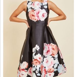 ModCloth Floral Midi Formal Dress